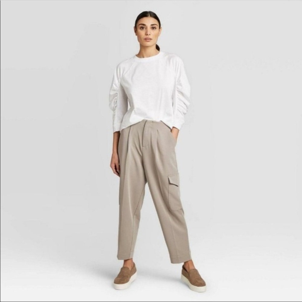 Prologue Ankle Length Cargo Pants 8 Gray